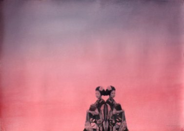 Kaksi Geishaa. 2009. 70 x 100 cm. Vesiväri ja muste paperille. Yksityisomistuksessa.